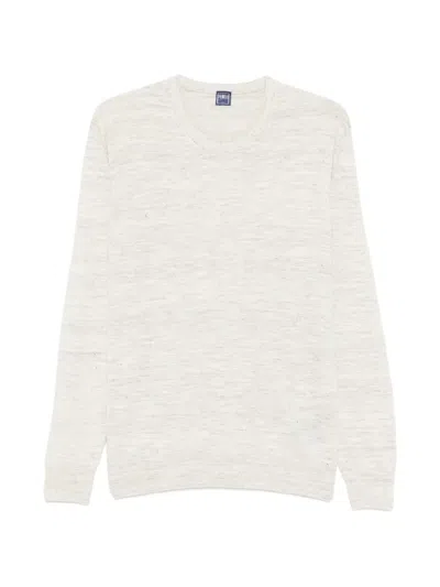 Fedeli Slub-texture Sweater In Neutral