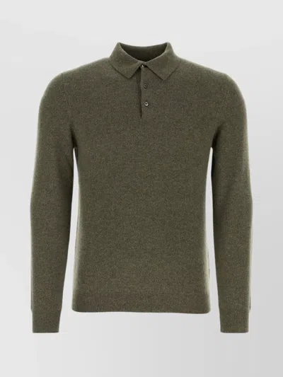 FEDELI SOFT PURE CASHMERE SWEATER WITH RIBBED COLLAR