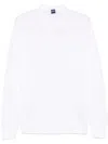 Fedeli Fine-knit Cotton Polo Shirt In White