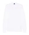 Fedeli Fine-knit Cotton Polo Shirt In White
