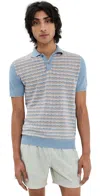 Fedeli Sportman Tropico Jacquard Polo Blue Multi In Blue