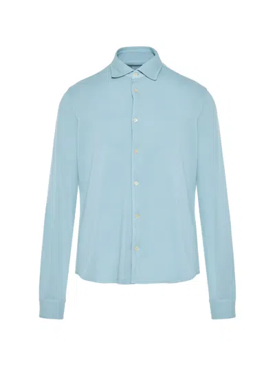 Fedeli Steve Collared Shirt In Blue