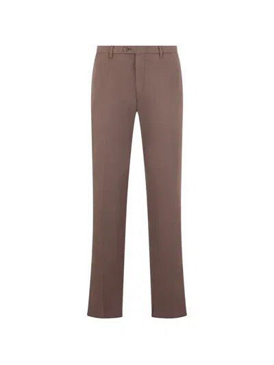 Fedeli Straight-leg Trousers In Brown