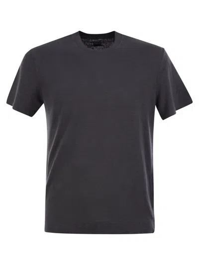 FEDELI STRETCH LINEN SHORT-SLEEVED T-SHIRT