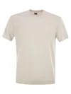 Fedeli Stretch Linen Short-sleeved T-shirt In Multi