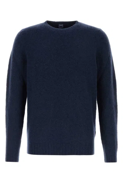 Fedeli Stretch Wool Blend Sweater For Men In Blue