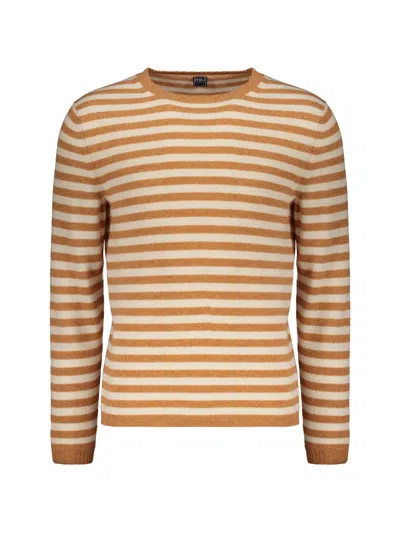 Fedeli Striped Cashmere Sweater In Neutral