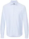 Fedeli Striped Jersey Shirt In Blau