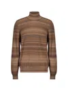Fedeli Striped-pattern Sweater In Brown