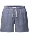 Fedeli Striped Swim Shorts In Blue