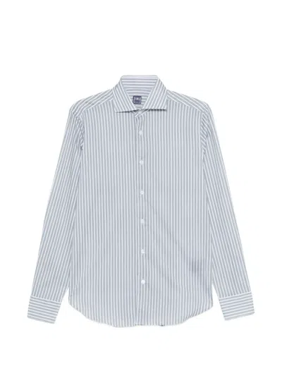 Fedeli Striped-pattern Shirt In Blue