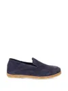 Fedeli Suede Slip-ons In Blue