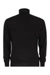 Fedeli Superfine Wool Turtleneck Derby In Black