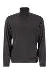 Fedeli Superfine Wool Turtleneck Derby In Gray