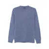 Fedeli Ribbed Crew-neck Sweater In Blue