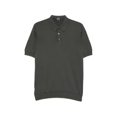 Fedeli Short-sleeve Polo Shirt In Green