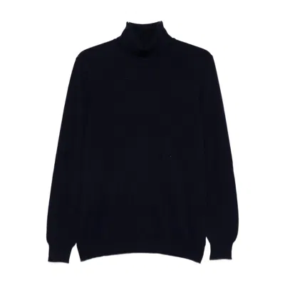 Fedeli Turtleneck Long-sleeve Sweater In Blue