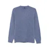 Fedeli Ribbed Crew-neck Sweater In Blue