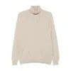 Fedeli Cashmere Roll-neck Top In Neutral