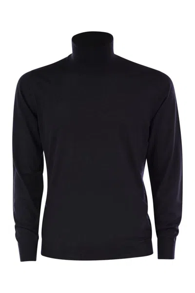 Fedeli Turtleneck Sweater In Night Blue