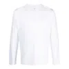 Fedeli Long-sleeved Cotton T-shirt In White