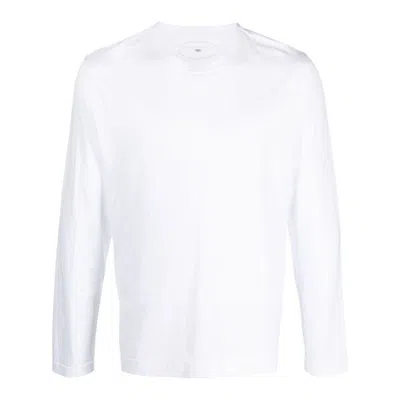 Fedeli Long-sleeved Cotton T-shirt In White
