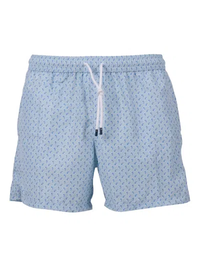 Fedeli Swim Trousers Woven Fabric Man In Blue