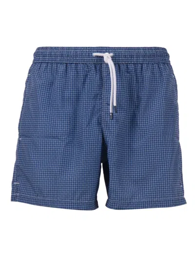 Fedeli Swim Trousers Woven Fabric Man In Blue