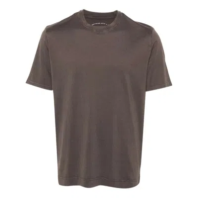 Fedeli Cotton Jersey T-shirt In Brown