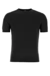Fedeli Black Cotton Sweater