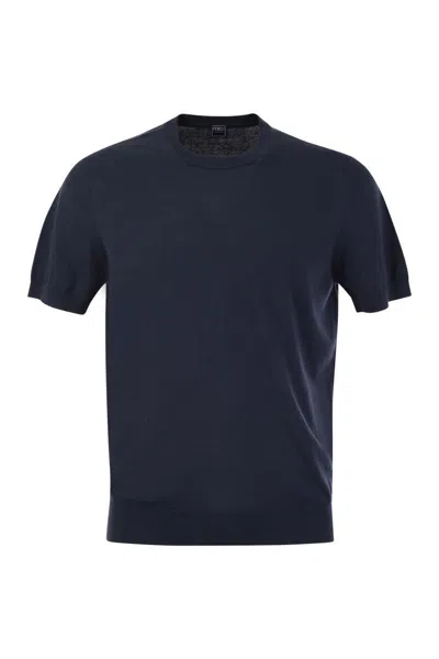 Fedeli Cotton T-shirt In Blue