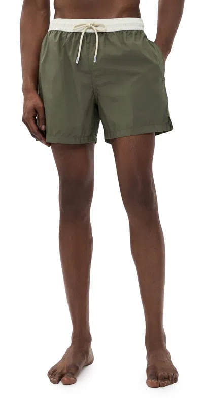 Fedeli Tahiti Airstop Bicolor Swim Trunks Charcoal Colorblock In Gray