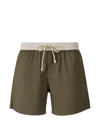 Fedeli Tahiti Airstop Drawstring-waistband Swim Shorts In Brown
