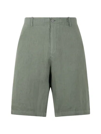 Fedeli Tailored Linen Shorts In Animal Print
