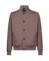 Fedeli Button-fastening Bomber Jacket In Brown
