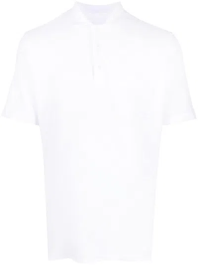 Fedeli Terry Cloth-effect Polo Shirt In White