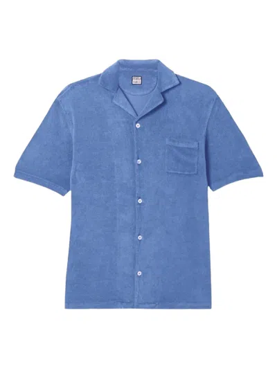 Fedeli Terry-cloth Shirt In Blue