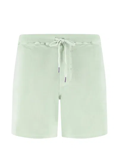 Fedeli Terry-cloth Drawstring Shorts In Green
