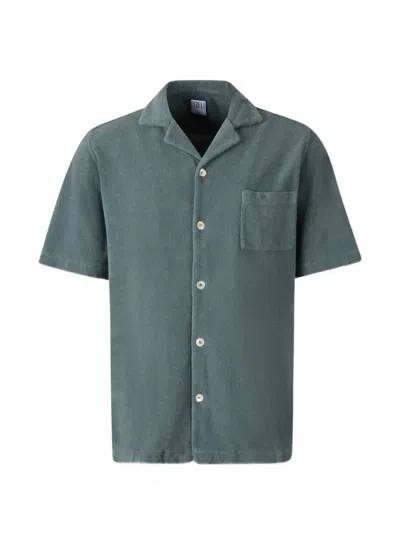 Fedeli Terry-cloth Shirt In Blue