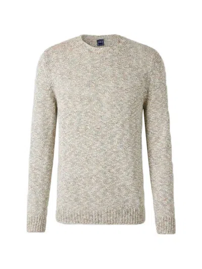 Fedeli Textured Knitted Sweater In Neutral