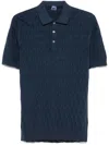 Fedeli Textured Polo Shirt In Blue
