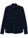 Fedeli Long-sleeve Cotton Shirt In Blue