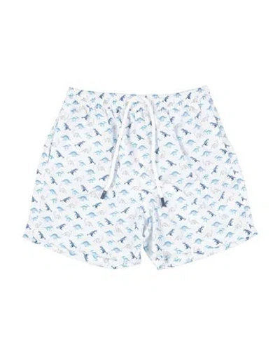 Fedeli Babies'  Toddler Boy Swim Trunks White Size 6 Recycled Polyester In Neutral