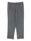Fedeli Harvard Drawstring Cuffed Trousers In Gray