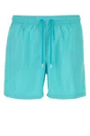 Fedeli Turquoise Polyester Swimming Shorts In 201