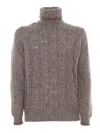 Fedeli Turtle-neck L/s Knitted Sweater Man In Multi