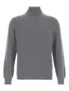 Fedeli Turtleneck Cashmere Sweater In Gray