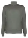 Fedeli Turtleneck Ribbed-trims Sweater In Green