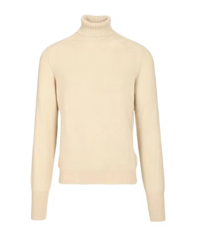 Fedeli Cashmere Roll-neck Sweater In Neutral