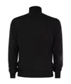Fedeli Wool And Cashmere Turtleneck Jumper In Black